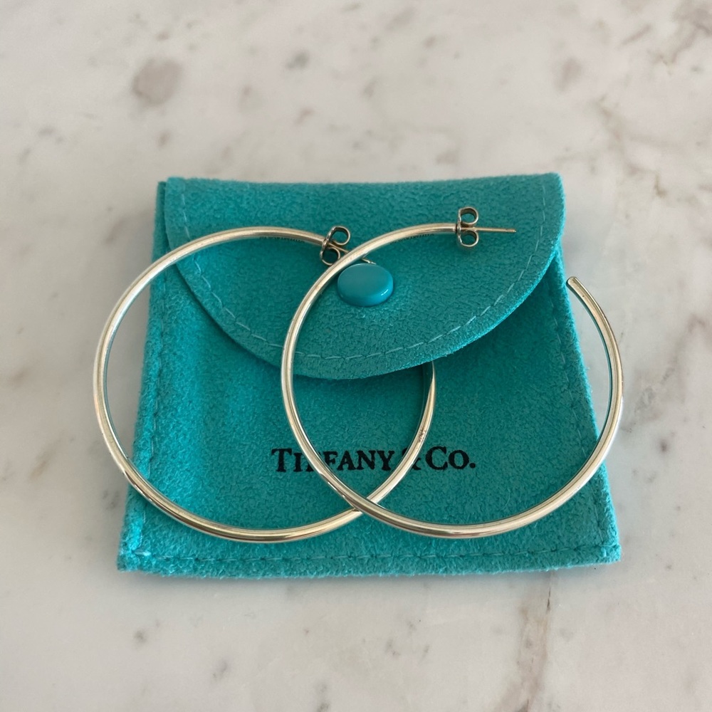 Tiffany & Co. Sterling Silver Hoop Earrings